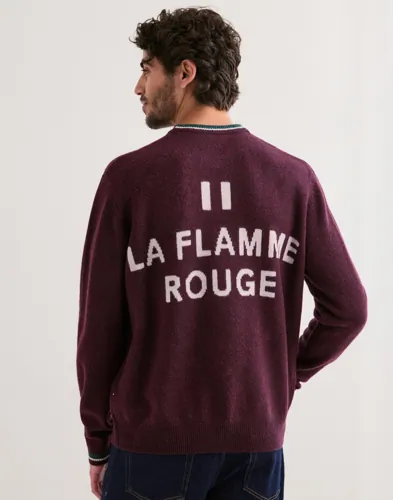 ANNARR Anrragi Lfr Ls Knit Crew Neck Strikkegensere Rød