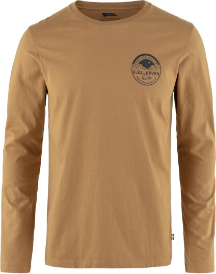 Fjellreven Forever Nature Badge Ls T-shirt Buckwheat Brown XL