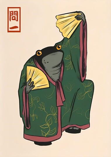 Namly Design Plakat Frosk i Kimono POSTERBRYXVY