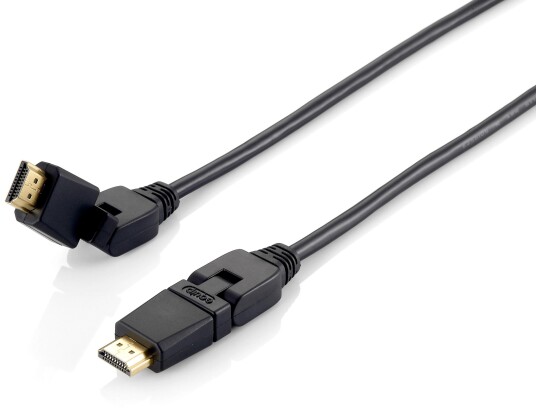 EQUIP Kabel Audio/Video HDMI High Speed+LAN Swivel/ 1m / ST/ST