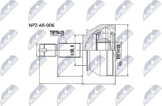 Drivledd NTY NPZ-AR-006