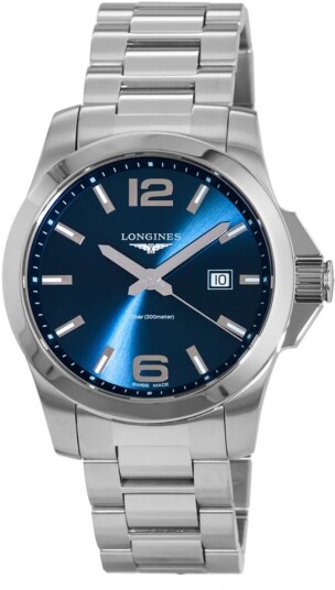 Longines Herreklokke L3.760.4.96.6 Conquest Blå/Stål Ø43 mm Longines Herreklokke L3.760.4.96.6 Conquest Blå/Stål Ø43 mm