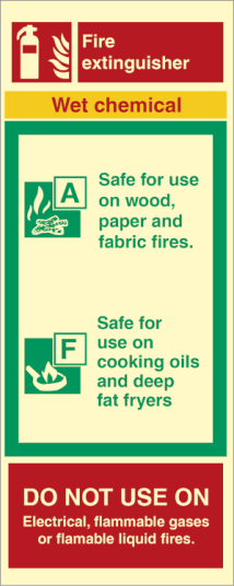 Jo Safety Wet Chemical Etterlysende plast HI150 200x100 mm Jo Safety Wet Chemical Etterlysende plast HI150 200x100 mm