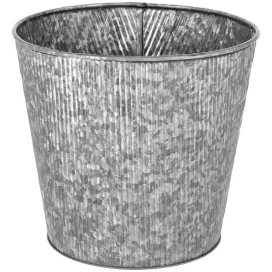 . Blomsterkasse Nevis; 26x24 cm (ØxH); Metall antikk