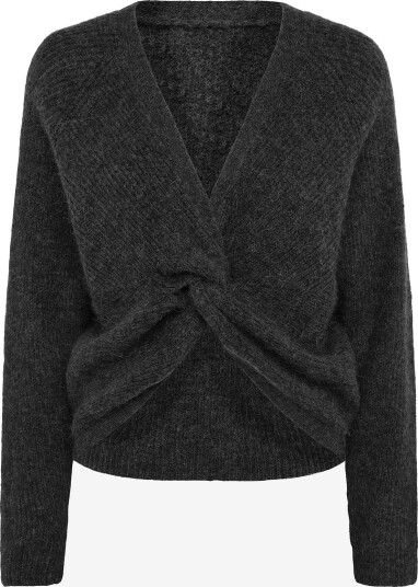 Second Female Flare Knit DARK GREY MELANGE XS