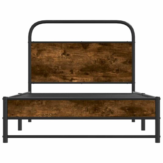 Sengeramme uten madrass røkt eik 100x190 cm konstruert tre 8721158564627
