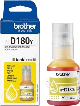 Brother BTD180Y blekkflaske Gul Brother BTD180Y blekkflaske Gul