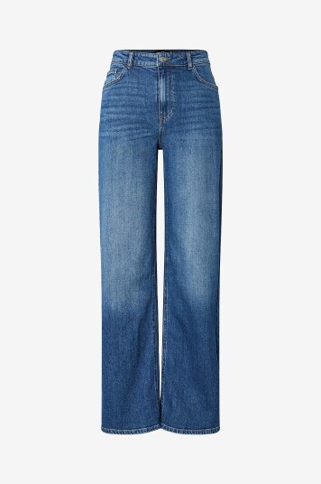 Pieces Jeans pcSilke MW Wide Jeans Blå Pieces Jeans pcSilke MW Wide Jeans Blå