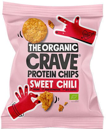 The Organic Crave Veganske Protein Chips M. Sweet Chili Økologisk 30 gr The Organic Crave Veganske Protein Chips M. Sweet Chili Økologisk 30 gr