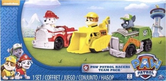 Paw Patrol Racers Team Pack Lekebilsett Marshall Rubble Og Rocky