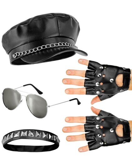 Widmann Rocker/Biker Kostymesett Onesize