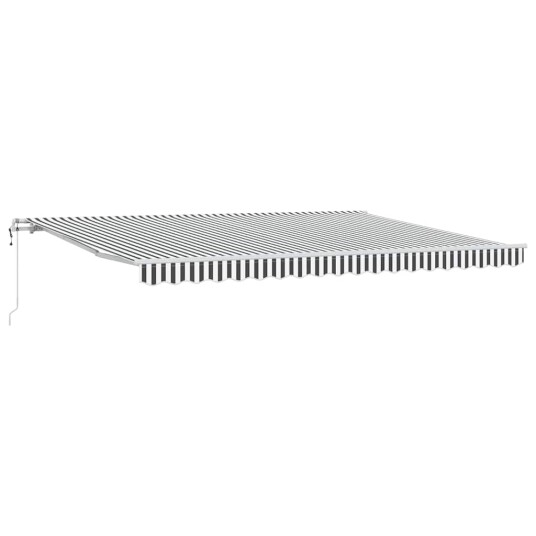 Automatisk uttrekkbar markise antrasitt og hvit 450x300 cm
