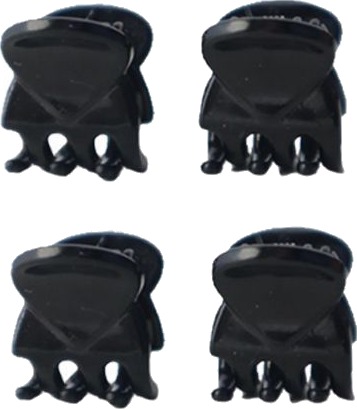 Makeup Mekka Mini Hair Clips 4pk Black