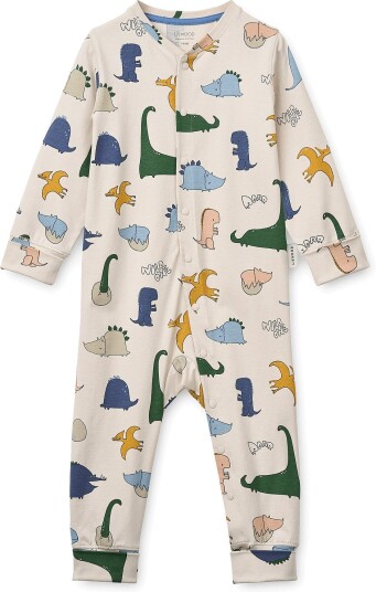 Liewood Birk Grow Printed Pyjamas Jumpsuit Cream 50/56