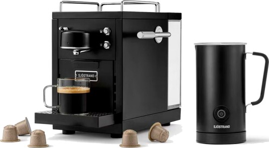 Sjöstrand coffee Sjöstrand The Original 2 Kapselmaskin svart + melkeskummer Sjöstrand coffee Sjöstrand The Original 2 Kapselmaskin svart + melkeskummer