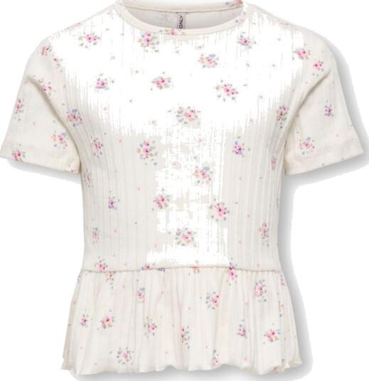 Kids Only Kmgbillie Ss Aop Top Jrs Cream 110