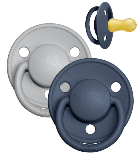 BIBS® Steel Smokk De Lux Cloud/ Blå fra 6 måneder, 2 stk.