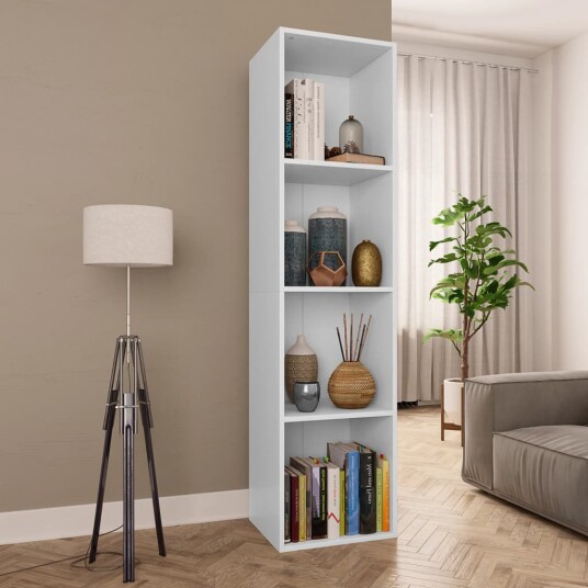 vidaXL Bokhylle/TV-benk hvit 36x30x143 cm sponplate vidaXL Bokhylle/TV-benk hvit 36x30x143 cm sponplate