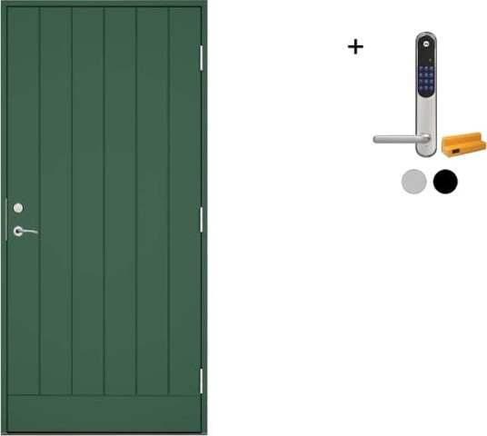 Ytterdør Swedoor Clever-Line+ Koster med Yale Doorman Classic Home