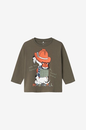 Name It T skjorte nmmSino Pawpatrol LS Nreg Top Box Grønn