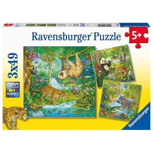 Ravensburger In The Jungle 3x49p Ravensburger In The Jungle 3x49p