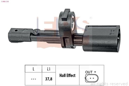 Sensor, ABS EPS 1.960.134
