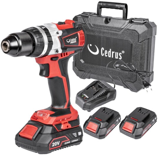 Cedrus Borskrutrekker HD58Li Sett Maks Dreiemoment 58 nm, 2 × 2 ah Batterier Og Lader