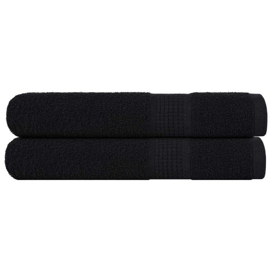 Håndklær FROGN 2 stk svart 100x200 cm 360 gsm Håndklær FROGN 2 stk svart 100x200 cm 360 gsm