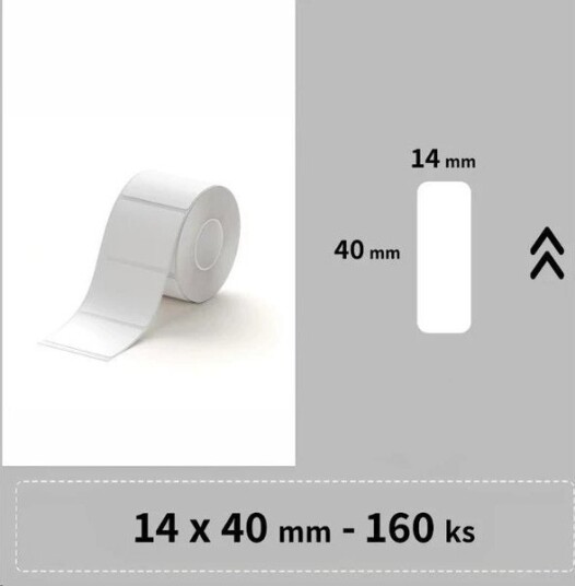 Niimbot Etiketter Rp 14X40 Mm 160 Stk Hvite D11 D11 M D110 D110 H