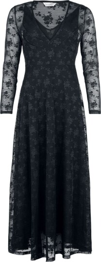 Banned Retro Rockabilly Lang kjole Florence Maxi-Kjole med blodedetaljer XS til 4XL Damer svart Banned Retro Rockabilly Lang kjole Florence Maxi-Kjole med blodedetaljer XS til 4XL Damer svart