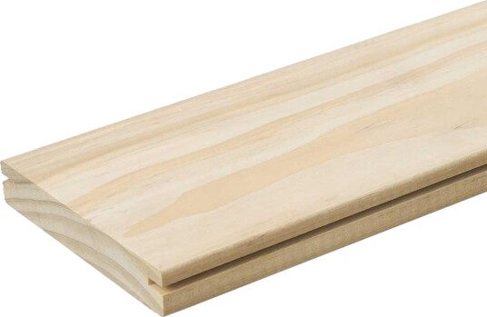 Fritzøe Engros Terrassebord accoya ubehandlet radiata furu 24x145 mm m/sidespor natur Fritzøe Engros Terrassebord accoya ubehandlet radiata furu 24x145 mm m/sidespor natur