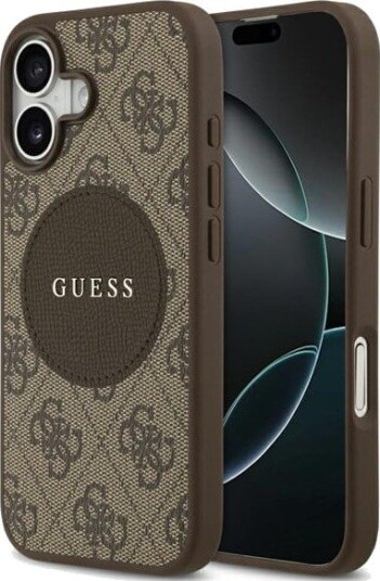 GUESS 4G Circle Classic Logo MagSafe case for iPhone 17 - brown