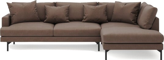 Menard 4 seters Høyrevendt Dyp L formet Sjeselongsofa i Stoff Brun Menard 4 seters Høyrevendt Dyp L formet Sjeselongsofa i Stoff Brun