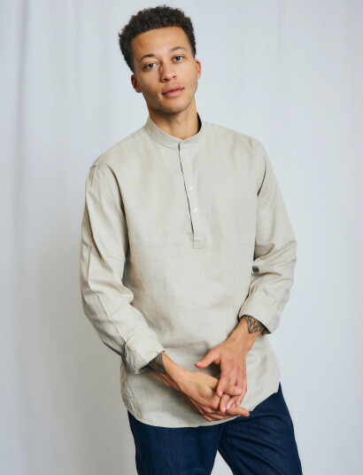 Bruun & Stengade Bs Crawford Casual Modern Fit Shirt - Beige - S