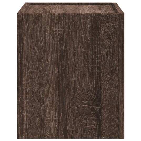 Veggmontert nattbord brun eik 45x30x35 cm 848337