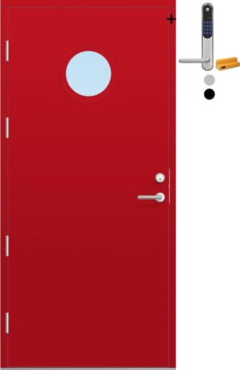 Ytterdør Bygg1 Fjell 10 Klarglass med Yale Doorman Classic Home