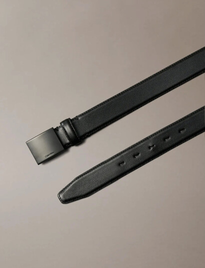 Calvin Klein Titlecase Plaque Buckle 32Mm   Blue   115