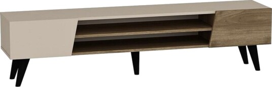 Torin TV-benk 180 cm - Valnøtt/Beige