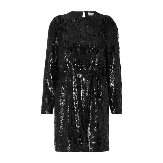 Selected Femme Ari-Colyn Long Sleeve Short Sequins Dress Sort 36