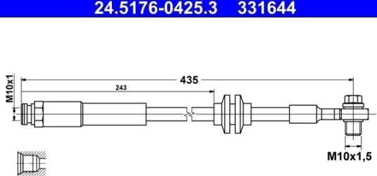 Bremseslange ATE 24.5176 0425.3