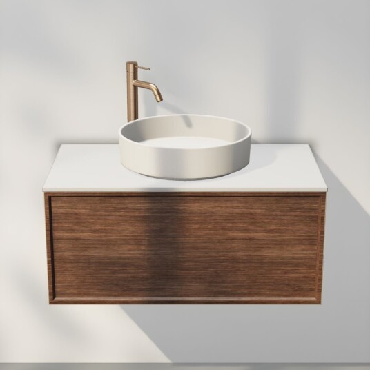 INR Iconic Nordic Rooms Air Wood Servantskap Hel Front med 2 Skuffer Dark oak / 80cm INR Iconic Nordic Rooms Air Wood Servantskap Hel Front med 2 Skuffer Dark oak / 80cm