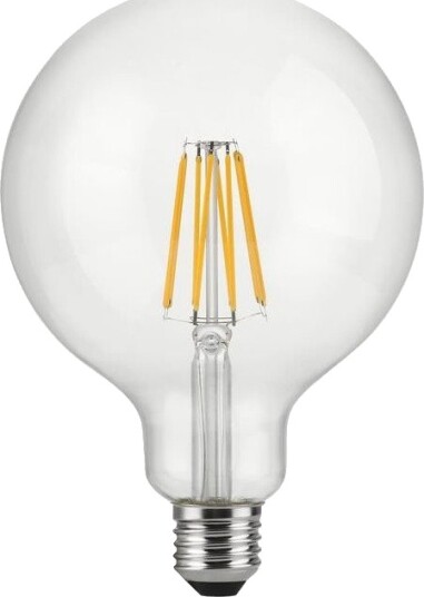 Spl E27 12W dimbar LED globepære   G125 filament 1250lm 2500K klart glass   Dimbar : Dimbar Kulør : Ekstra varm