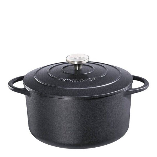 Küchenprofi Provence støpejernsgryte rund 20 cm 2,4L svart