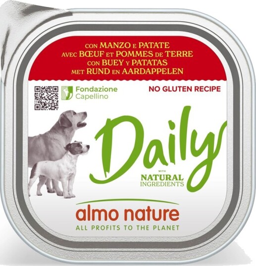 Almo Nature Daily Våtfôr Med Og Poteter Storfe 18 X 300 G