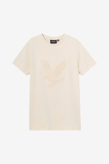 Lyle & Scott T skjorte Towelling Eagle Beige
