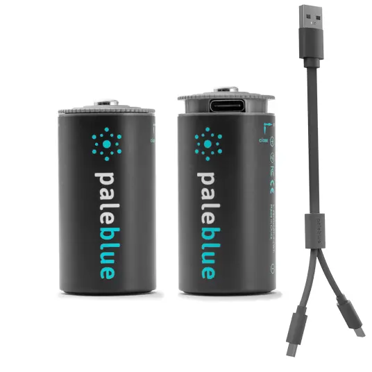 Pale Blue Oppladbart C-batteri 2-pack med USB-C 1.5V 700mAh Pale Blue Oppladbart C-batteri 2-pack med USB-C 1.5V 700mAh