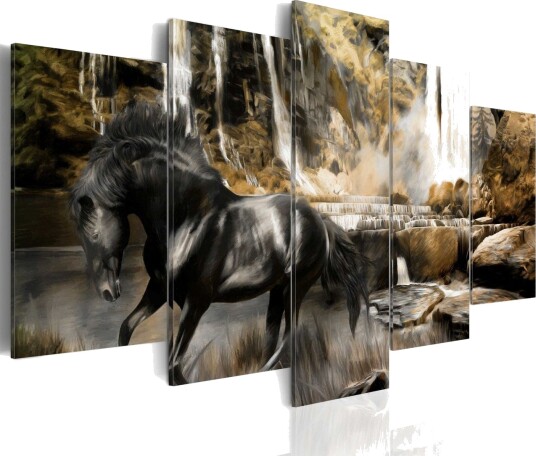 Bilde Foggy Weather Over Waterfall 100x50 Artgeist sp. z o. o.