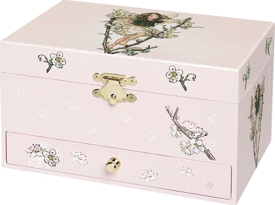 Trousselier Musikkskrin Med Smykkeboks 15x10,5x8 cm Blomsterfe