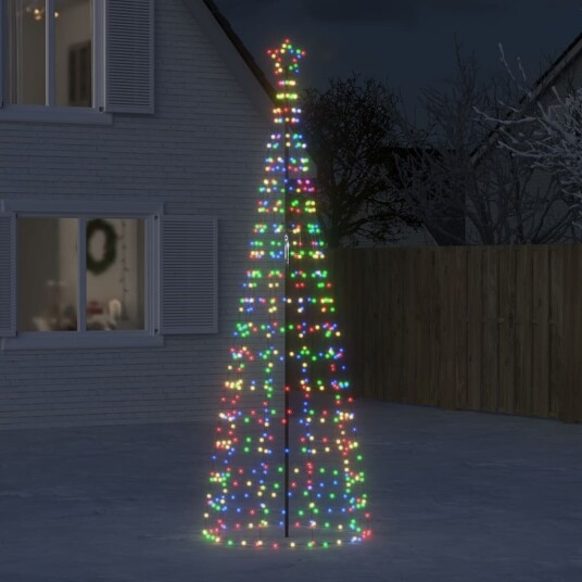 vidaXL Juletre lyskjegle med pigger 570 LED fargerik 300 cm