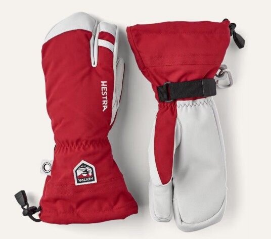 Hestra Army Leather Heli Ski Red 9